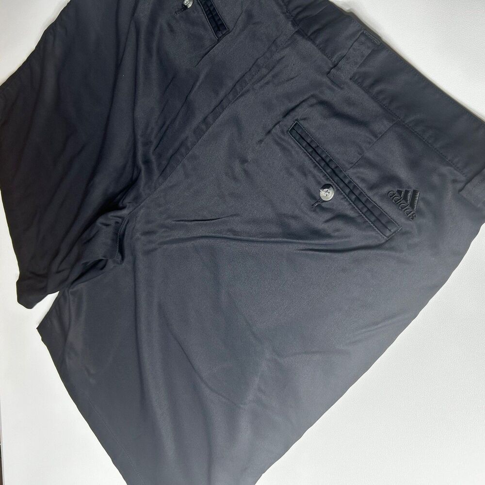 Adidas Black Shorts Men's 40 Stretch Golf Flat Front Tech Chino W40”x8.5" Inseam